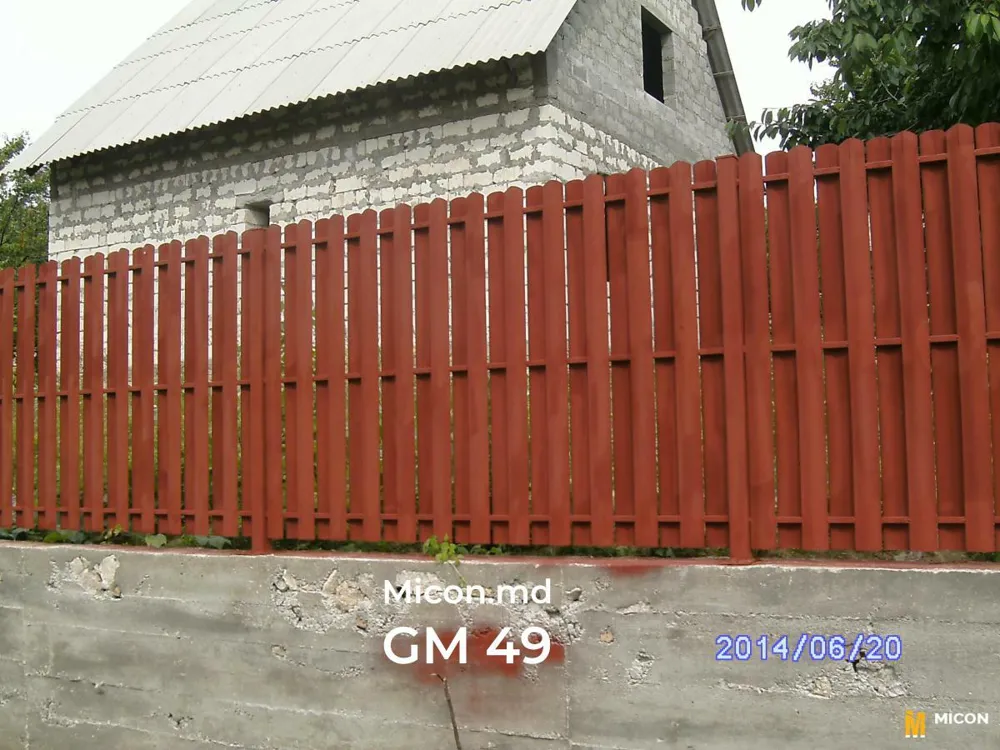 Garduri din ștachetă metalică · GM 49